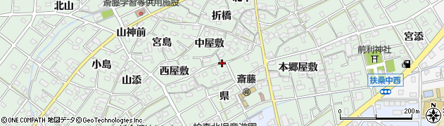 愛知県丹羽郡扶桑町斎藤中道北周辺の地図