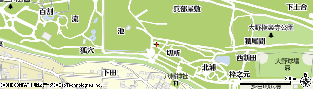 愛知県一宮市浅井町極楽寺周辺の地図