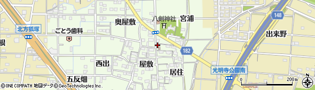 愛知県一宮市更屋敷居住1190周辺の地図