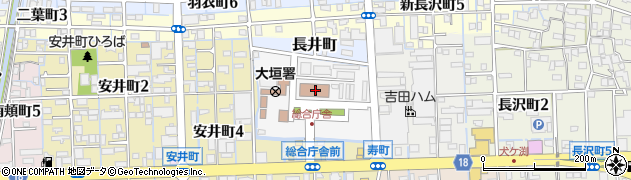 西濃県事務所周辺の地図