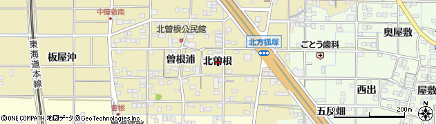 愛知県一宮市北方町北方北曽根周辺の地図