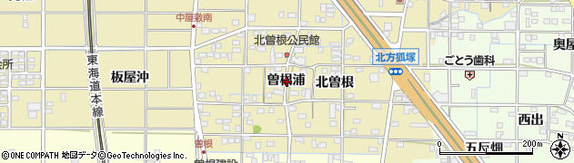 愛知県一宮市北方町北方曽根浦周辺の地図