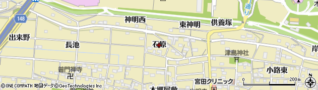 愛知県一宮市光明寺（石原）周辺の地図