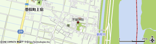 岐阜県大垣市墨俣町上宿周辺の地図