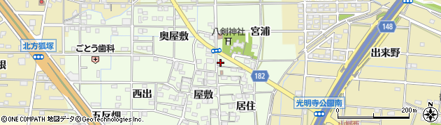 愛知県一宮市更屋敷居住1198周辺の地図