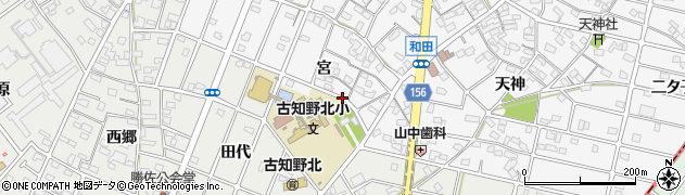 愛知県江南市和田町（宮）周辺の地図
