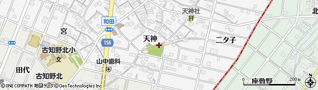 愛知県江南市和田町天神周辺の地図