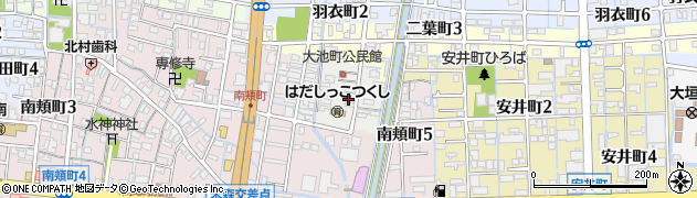 岐阜県大垣市大池町周辺の地図