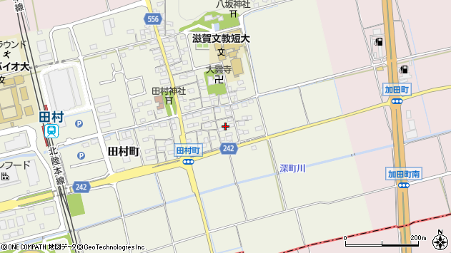 〒526-0829 滋賀県長浜市田村町の地図