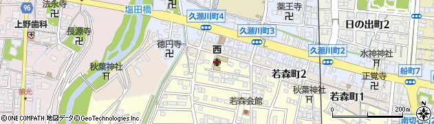 大垣市役所　西保育園周辺の地図