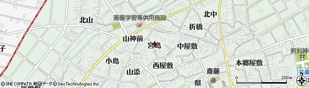 愛知県扶桑町（丹羽郡）斎藤（宮島）周辺の地図