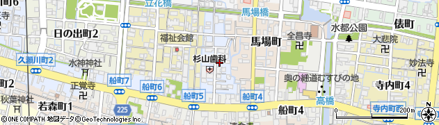 岐阜県大垣市新馬場町周辺の地図