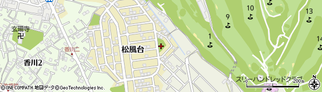松風台東公園周辺の地図