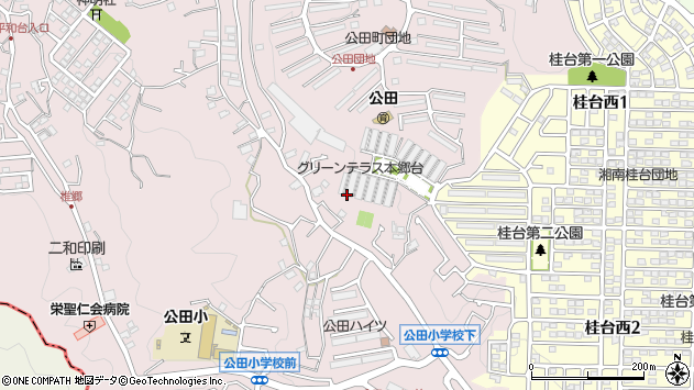 〒247-0014 神奈川県横浜市栄区公田町の地図