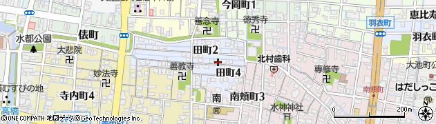 岐阜県大垣市田町周辺の地図