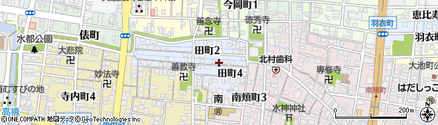 岐阜県大垣市田町周辺の地図