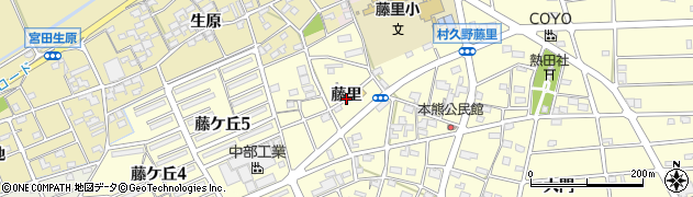 愛知県江南市村久野町藤里周辺の地図
