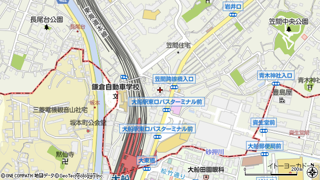 〒247-0006 神奈川県横浜市栄区笠間の地図