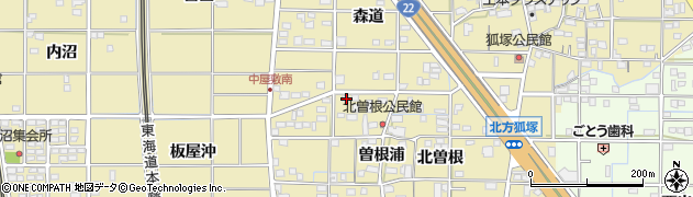 愛知県一宮市北方町北方北曽根18周辺の地図