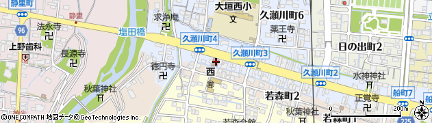 大垣久瀬川郵便局周辺の地図