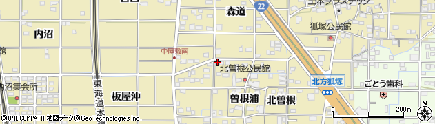 愛知県一宮市北方町北方北曽根17周辺の地図