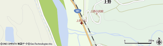 上野入口周辺の地図