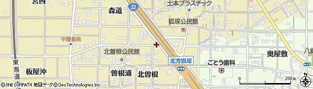 愛知県一宮市北方町北方北曽根61周辺の地図