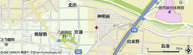 愛知県一宮市光明寺神明前31周辺の地図