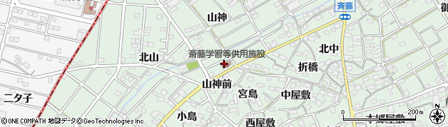 扶桑町役場　斎藤学習等供用施設周辺の地図