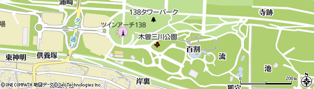 国営木曽三川公園周辺の地図
