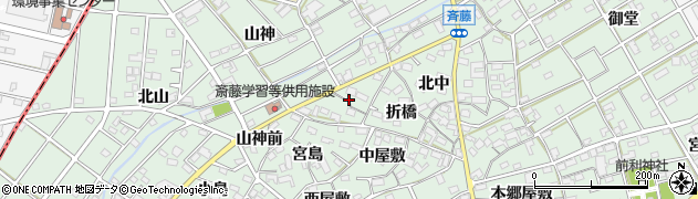 愛知県扶桑町（丹羽郡）斎藤（北脇）周辺の地図