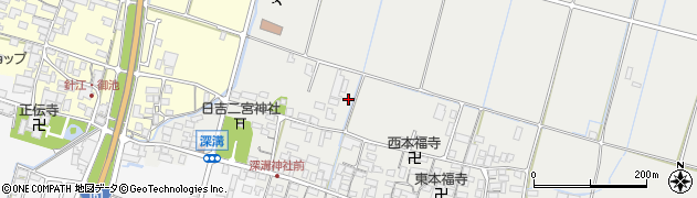滋賀県高島市新旭町深溝周辺の地図