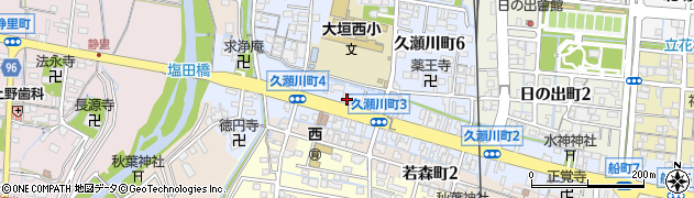 大垣共立銀行久瀬川支店 ＡＴＭ周辺の地図
