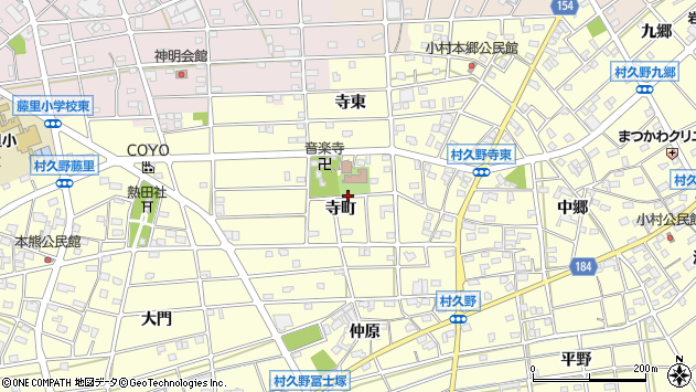 〒483-8314 愛知県江南市村久野町寺町の地図