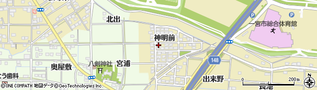 愛知県一宮市光明寺神明前60周辺の地図