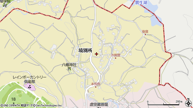 〒259-0156 神奈川県足柄上郡中井町境別所の地図