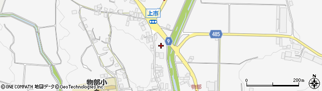 京都府綾部市物部町蓮池周辺の地図