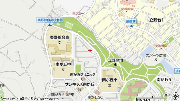 〒257-0013 神奈川県秦野市南が丘の地図