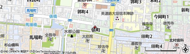 岐阜県大垣市俵町周辺の地図