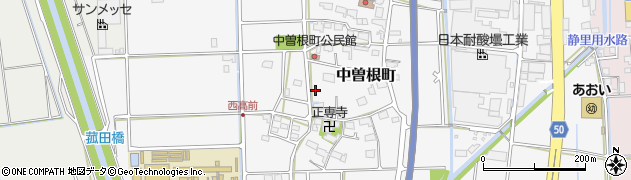 岐阜県大垣市中曽根町周辺の地図