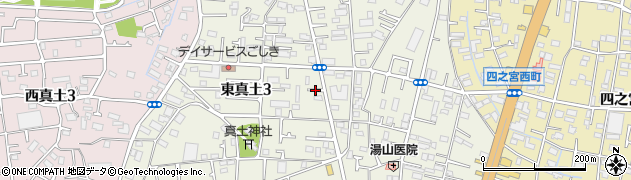 神奈川県平塚市東真土周辺の地図