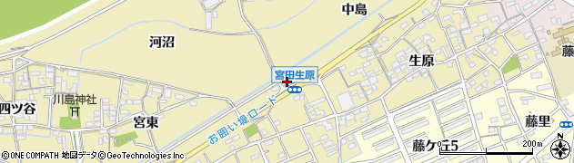 愛知県江南市宮田町中島115周辺の地図