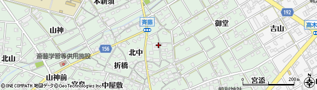 愛知県扶桑町（丹羽郡）斎藤（北屋敷）周辺の地図