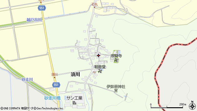 〒521-0245 滋賀県米原市須川の地図