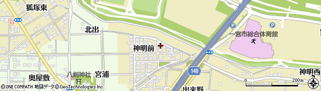 愛知県一宮市光明寺神明前85周辺の地図