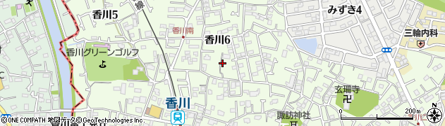 神奈川県茅ヶ崎市香川6丁目周辺の地図