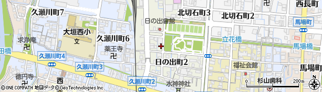 岐阜県大垣市日の出町周辺の地図