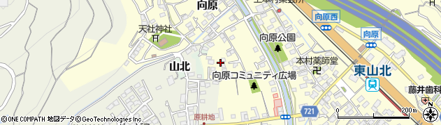 神奈川県足柄上郡山北町向原周辺の地図