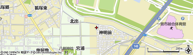 愛知県一宮市光明寺神明前19周辺の地図
