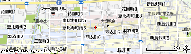 岐阜県大垣市恵比寿町南周辺の地図
